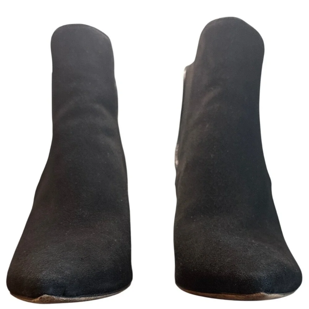 Tory Burch Black Suede Pointed Toe Chelsea Stiletto Ankle Booties 7.5
